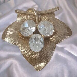 Gold Leaf Brooch and Pendant